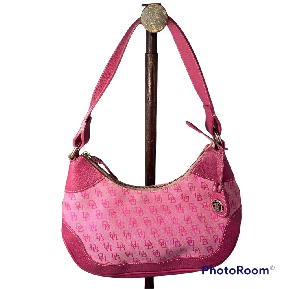 Dooney & Bourke Vintage Pink Monogram Hobo Bag
